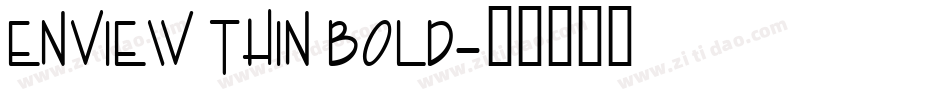 Enview Thin Bold字体转换